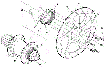 Structure for connecting hub with disc seat of bicycle