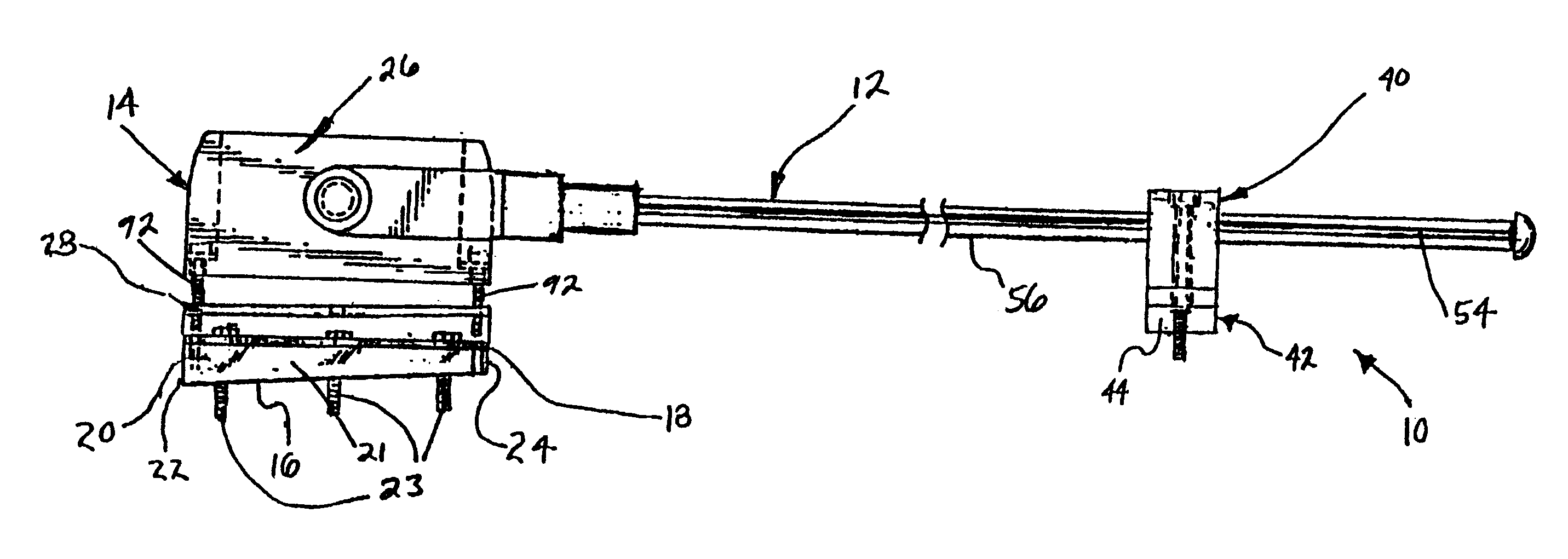 Mounting arrangement for crossing arm