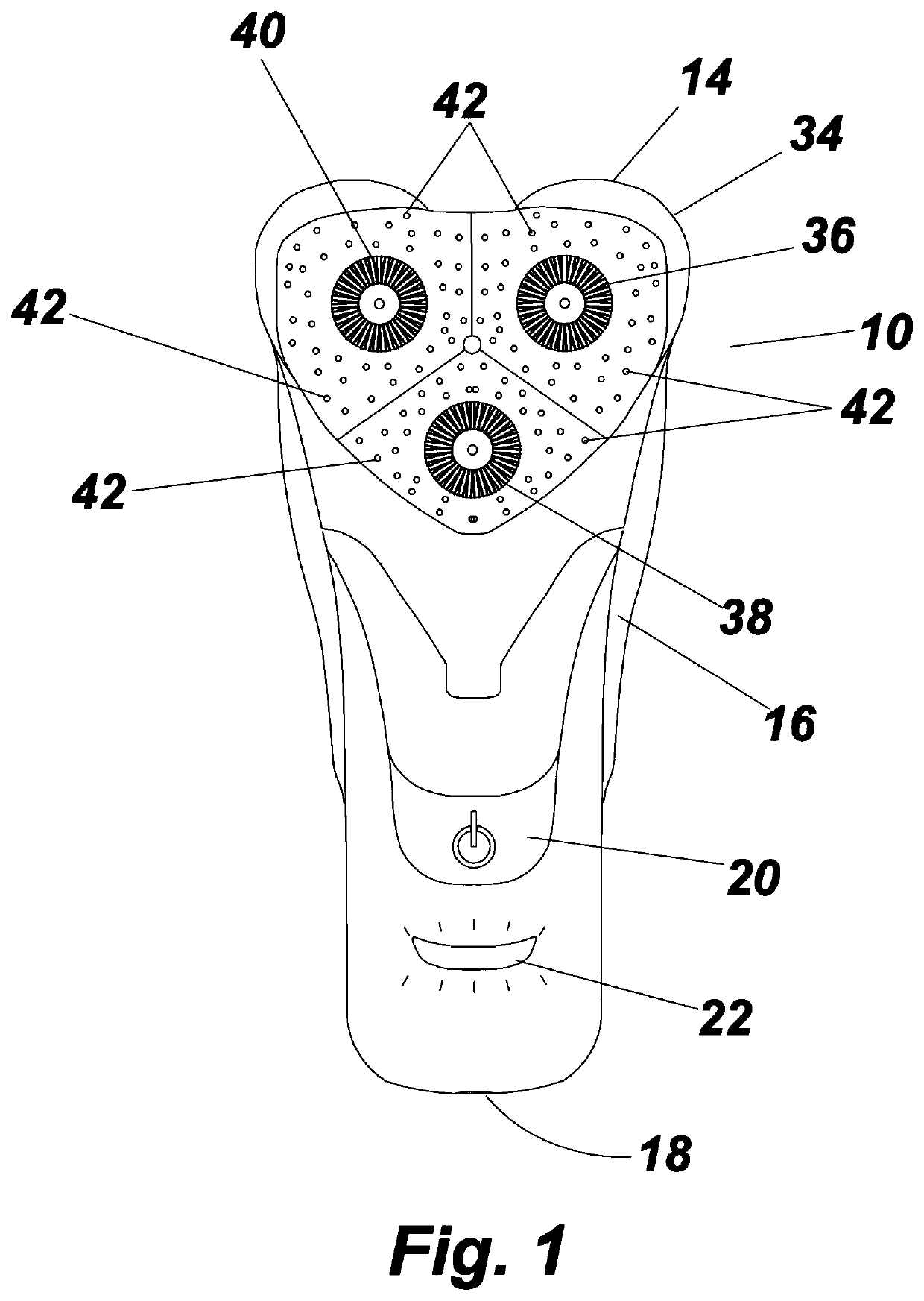 Electric shaver with light therapy