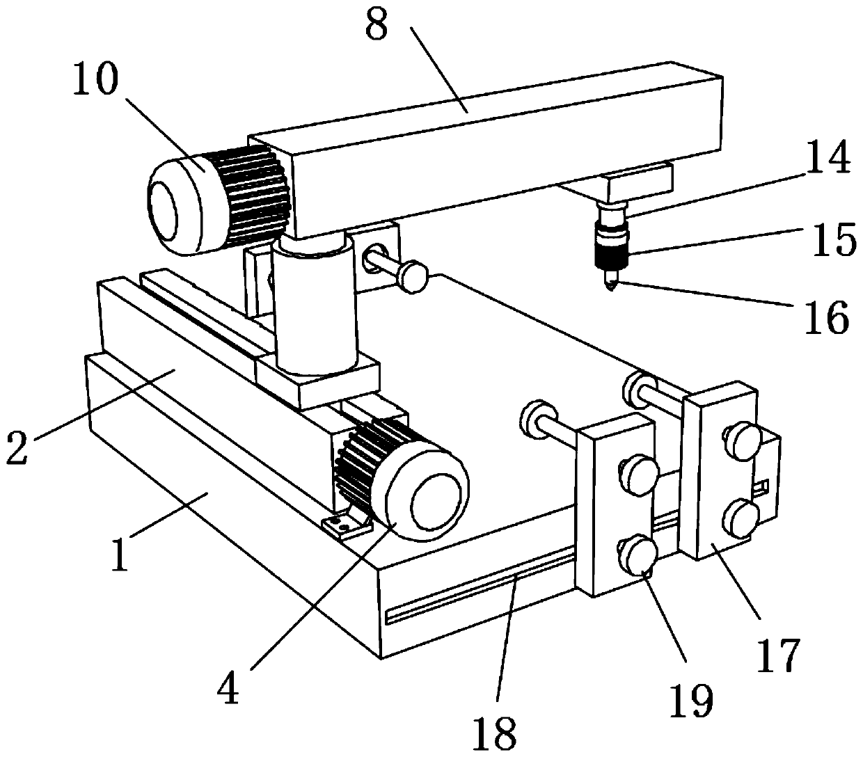 Perforating device for electric power fitting