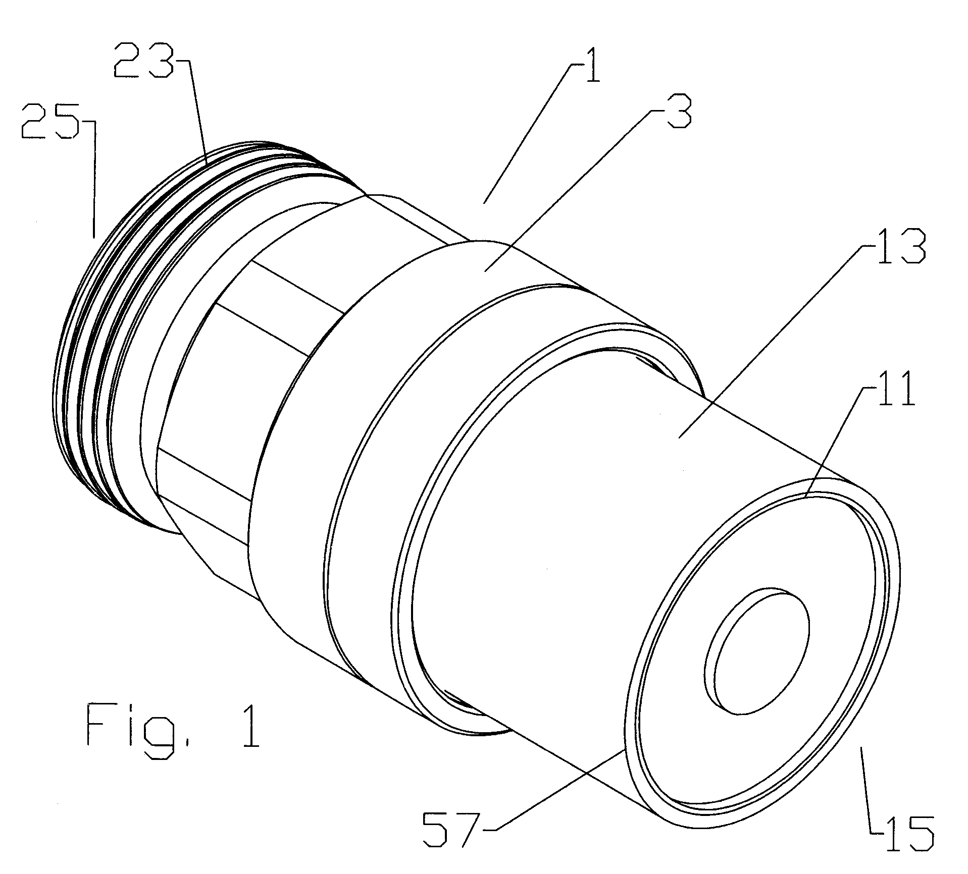 Coaxial connector for cable with a solid outer conductor