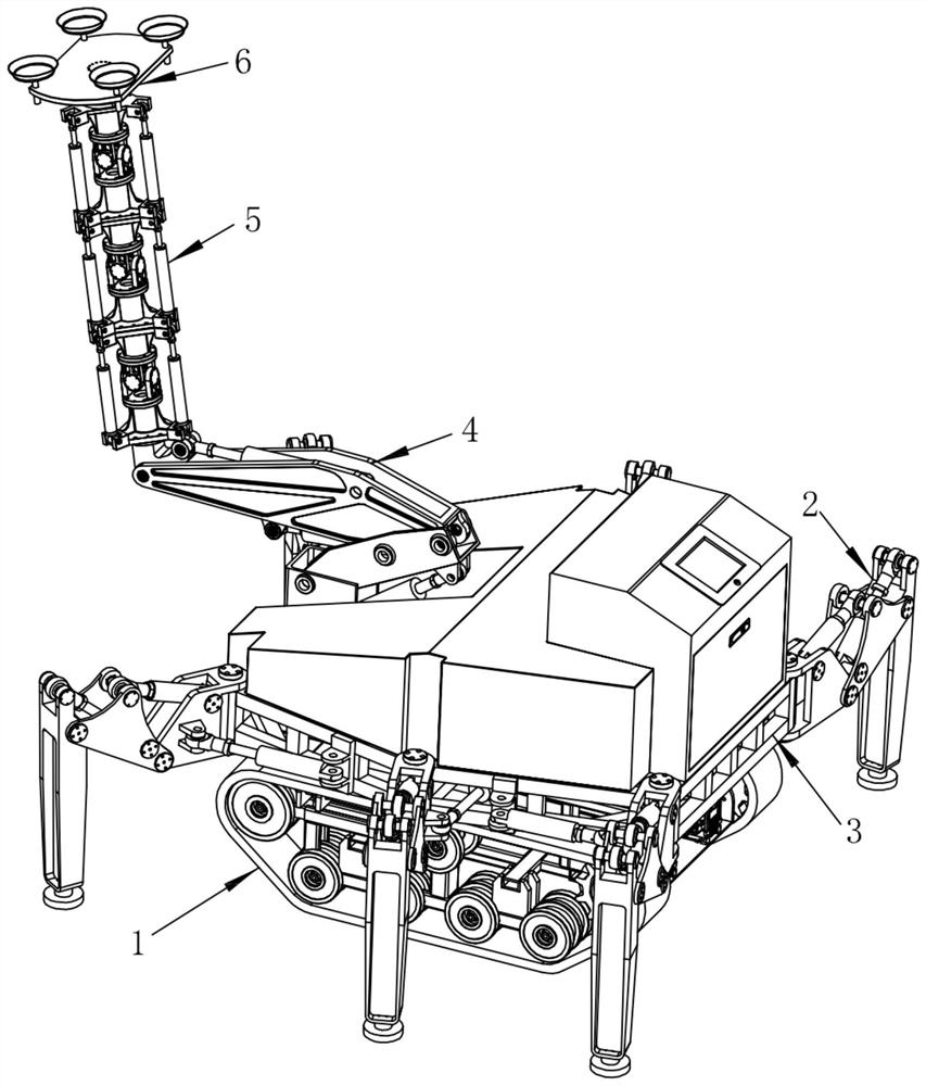 Building robot and high-load-dead-weight-ratio mechanical arm assembly thereof