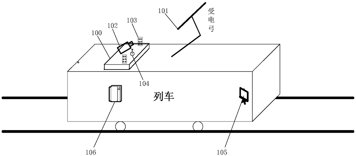 Online image detecting device and method for operation state of onboard pantograph of train