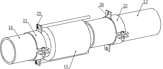 Butt joint device of expansion joint of drain pipe
