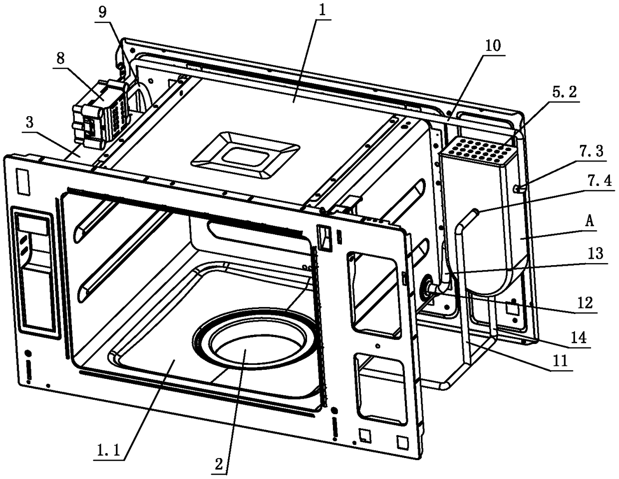 Electric steamer condensate water back flow structure