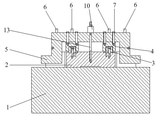 Joint surface dynamic characteristic parameter testing device of rolling guide rail and testing method thereof