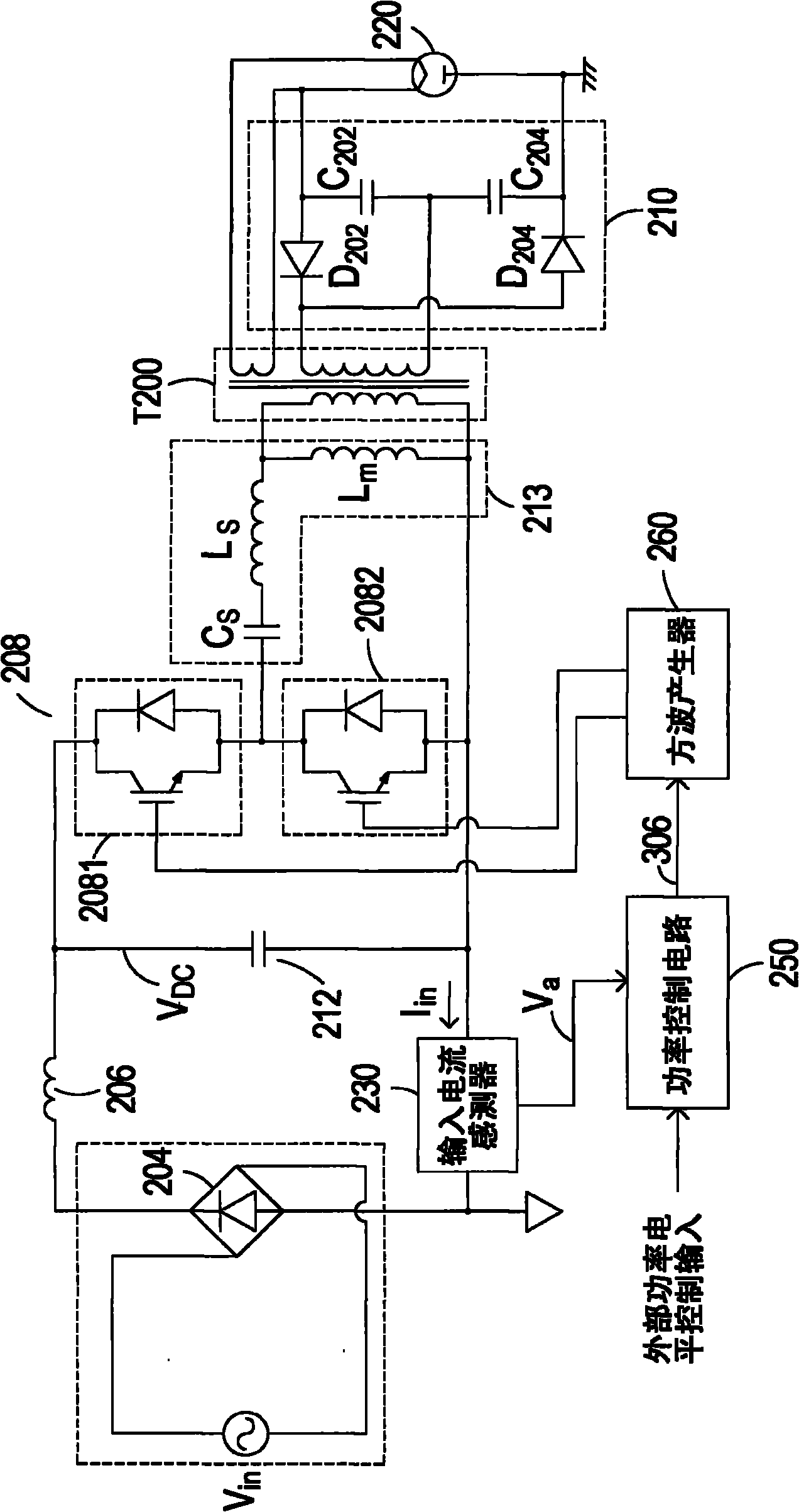 Alternating-current to direct-current converter and control circuit thereof