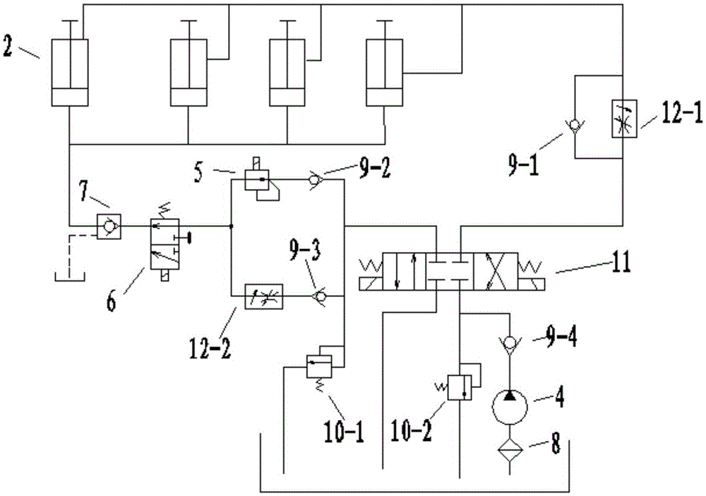 Weighing hydraulic control structure of large structures based on speed control