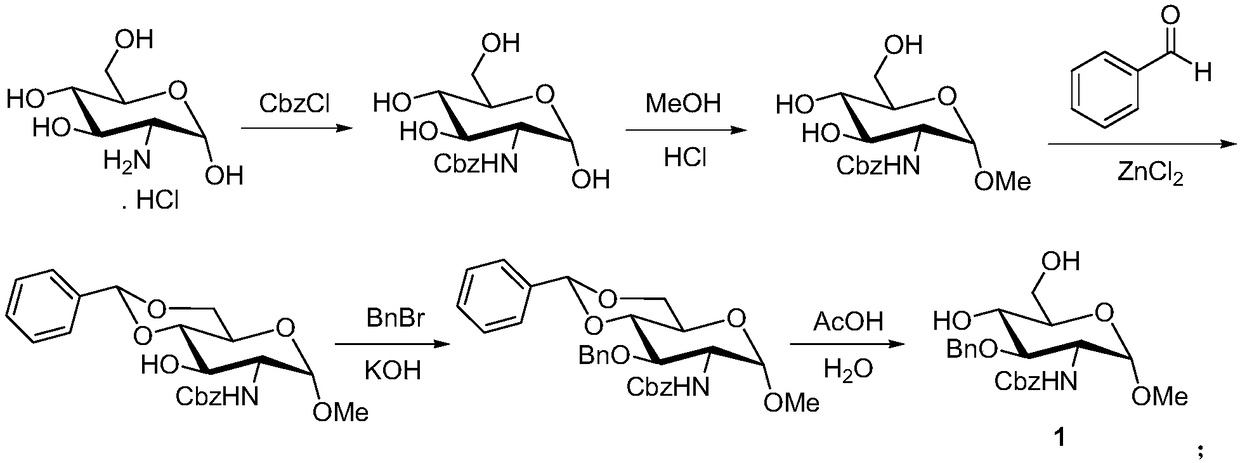 Preparation method of fondaparinux sodium monosaccharide intermediate