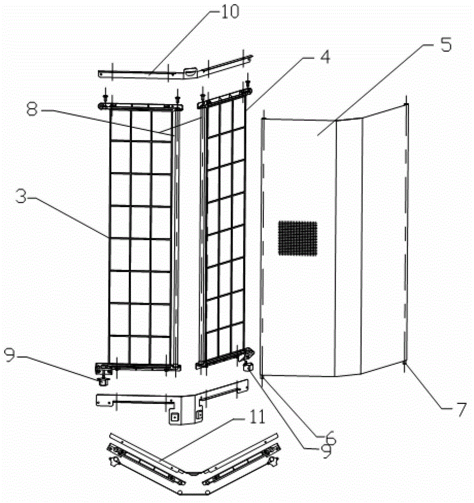 Filter screen cleaning device and indoor air conditioning unit