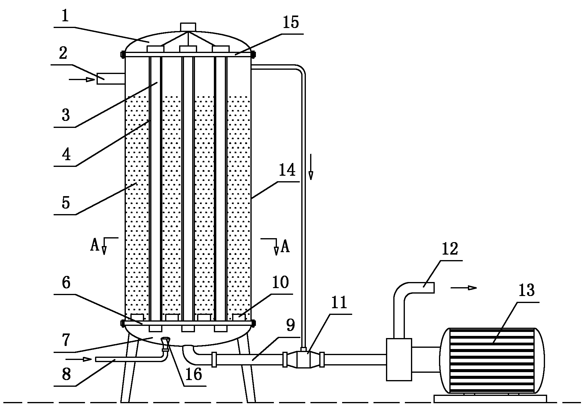 Method and device for purifying vinosity