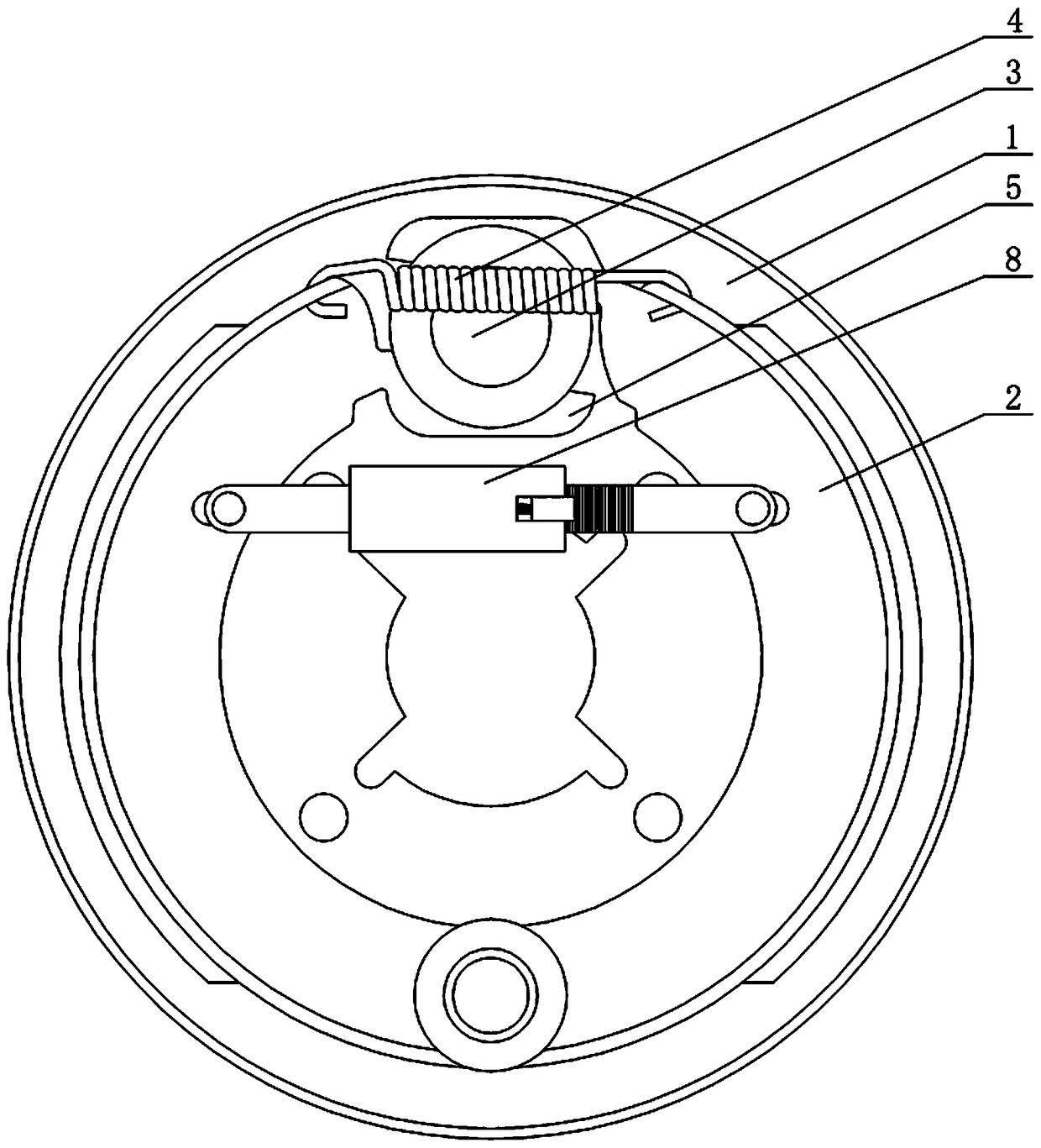 A self-adjusting human-driven drum brake