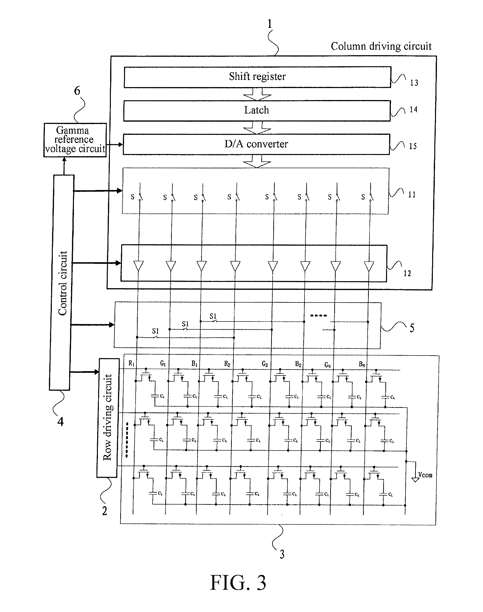 Charge sharing system and method of lcos display