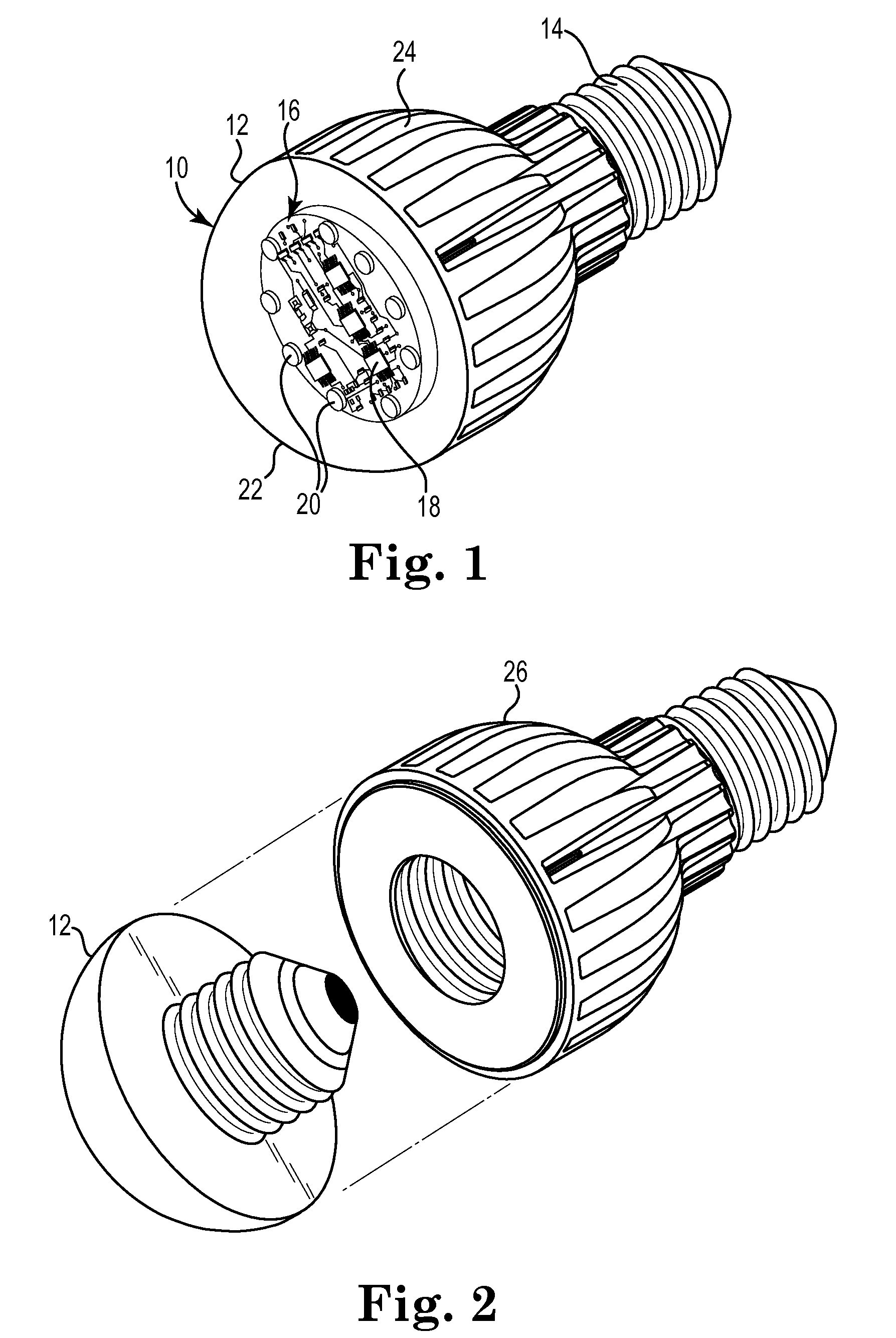Light emitting diode devices containing replaceable subassemblies