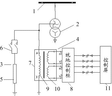 Fault self-adaptive ground connecting processing system and method for distribution network power grid