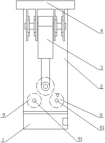 A rolling machine for circular steel rings of cement poles