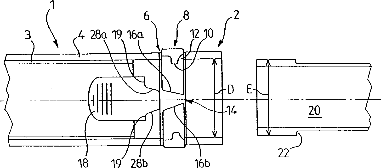Pneuamtic suction pipe connector for refuse recovering apparatus