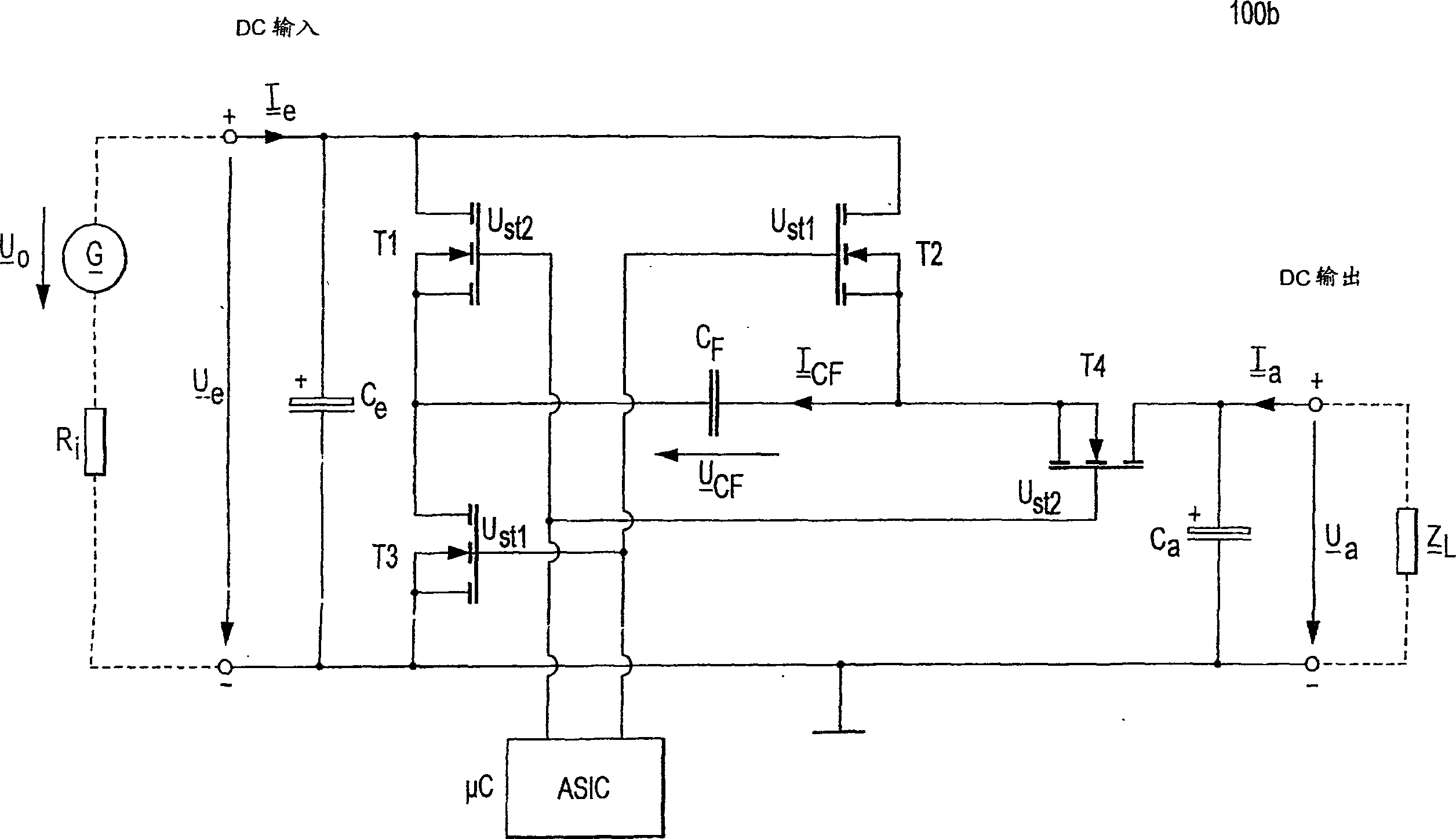 Electronic ballast with charge pump for active power factor calibration