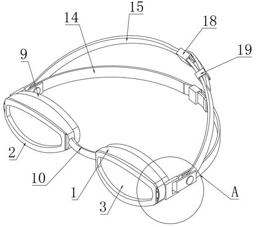 A high-compromise swimming goggle that is easy to adapt and adjust