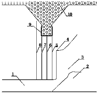 Blasting processing method for underground hanging arch