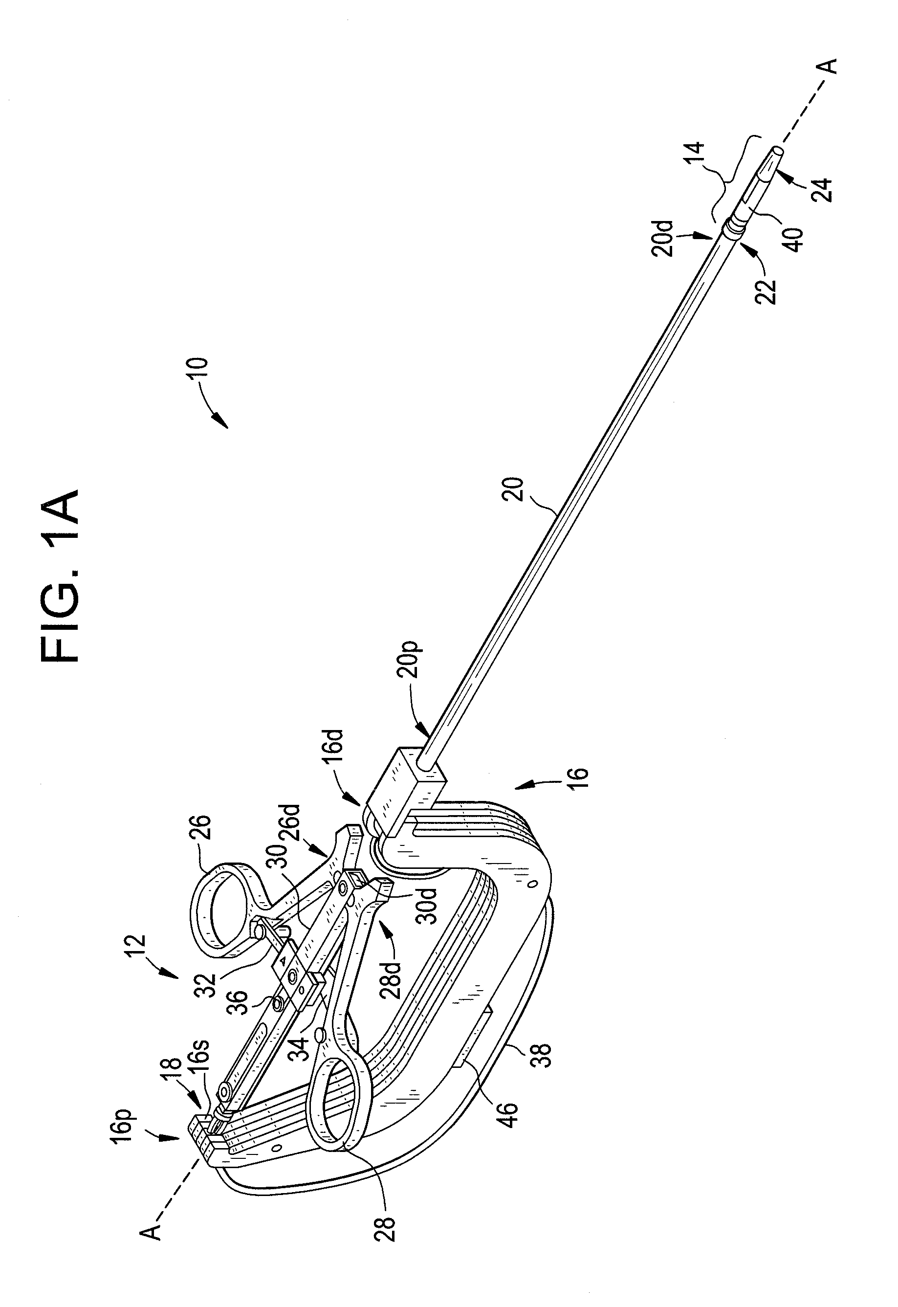 Laparoscopic device with distal handle