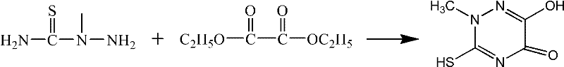 Method for synthesizing thiotriazinone
