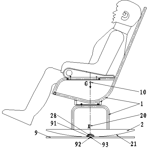 Anti-displacement multidirectional-rotation rocking chair