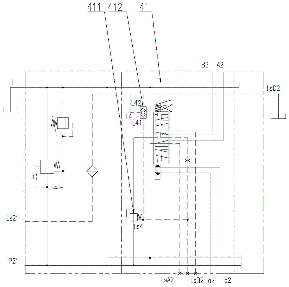 Adaptive hydraulic circuit and control method for rotary propulsion of hydraulic drilling rig