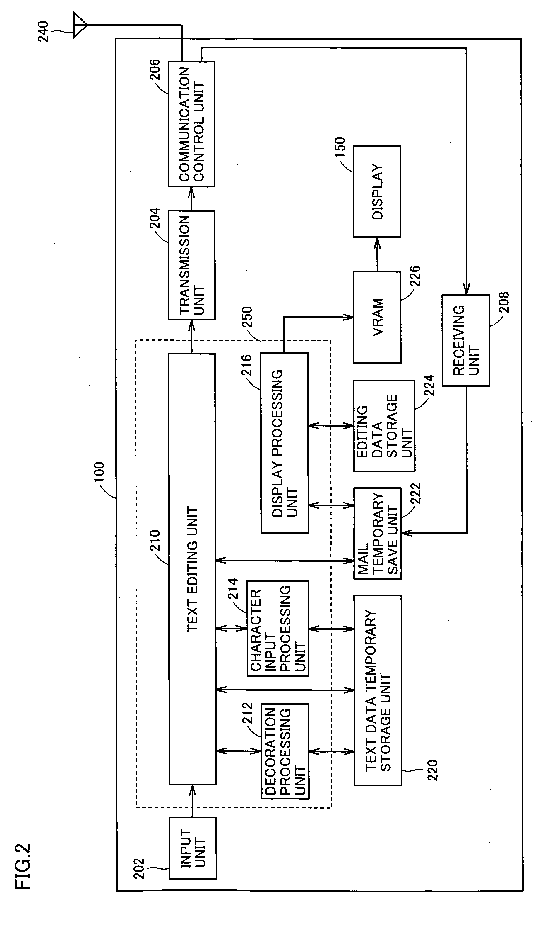 Portable information apparatus, character display method in portable information apparatus, and program product for implementing the method