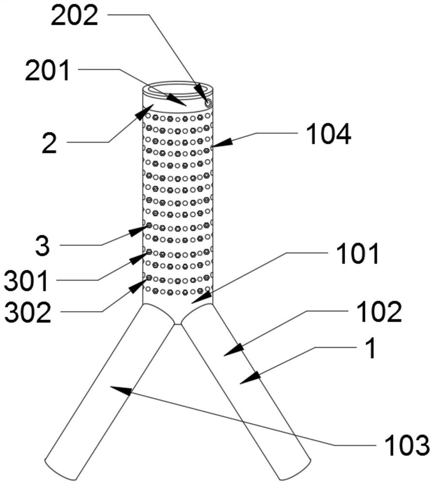 Silicone stent with radioactive particles for pneumology department