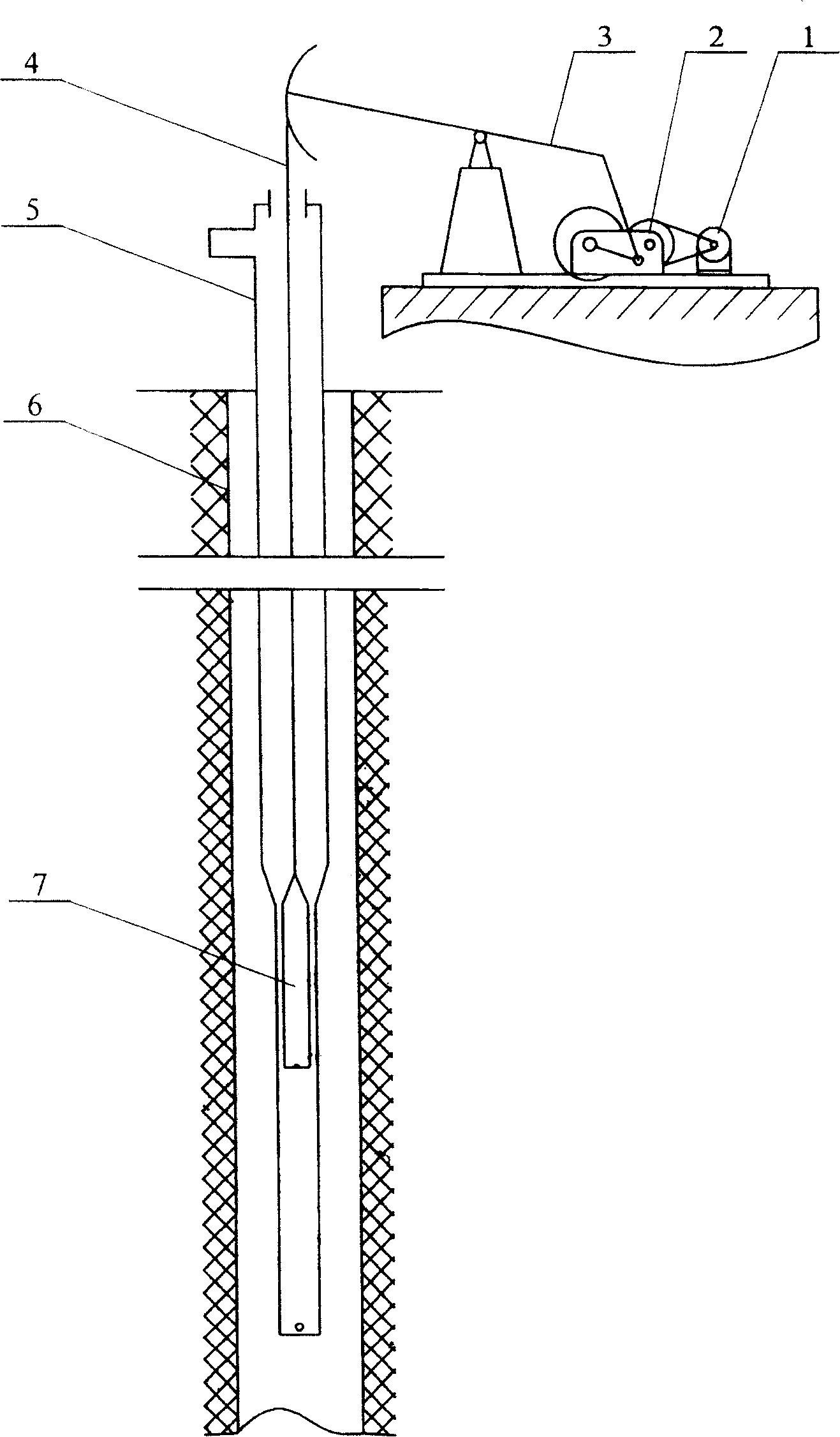 Underground reciprocating oil puming machine driven by rotary motor