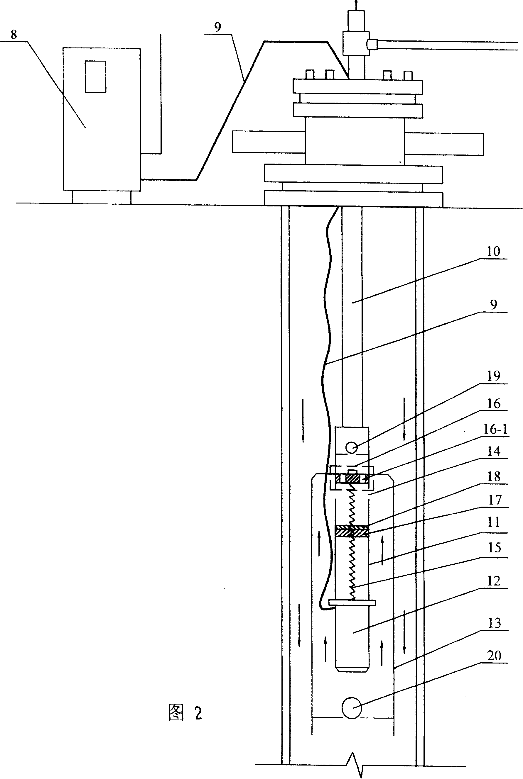 Underground reciprocating oil puming machine driven by rotary motor