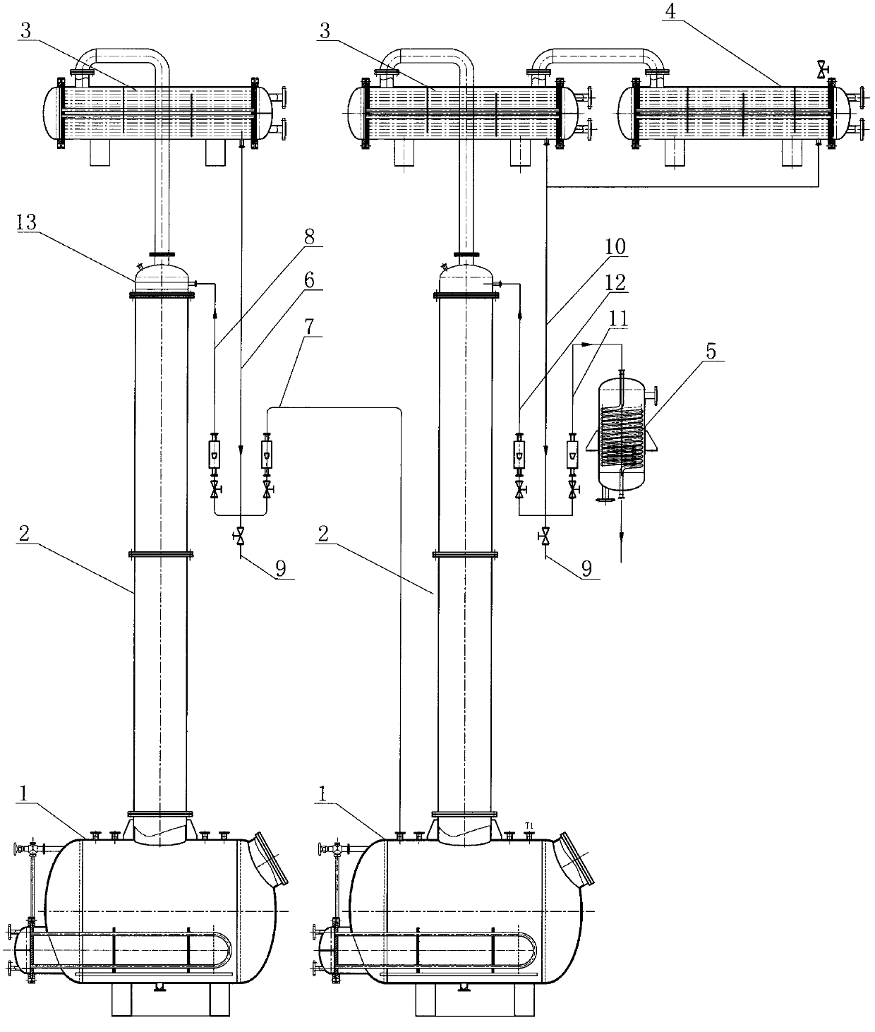 Multiple-effect cyclic organic solvent recovery concentrator