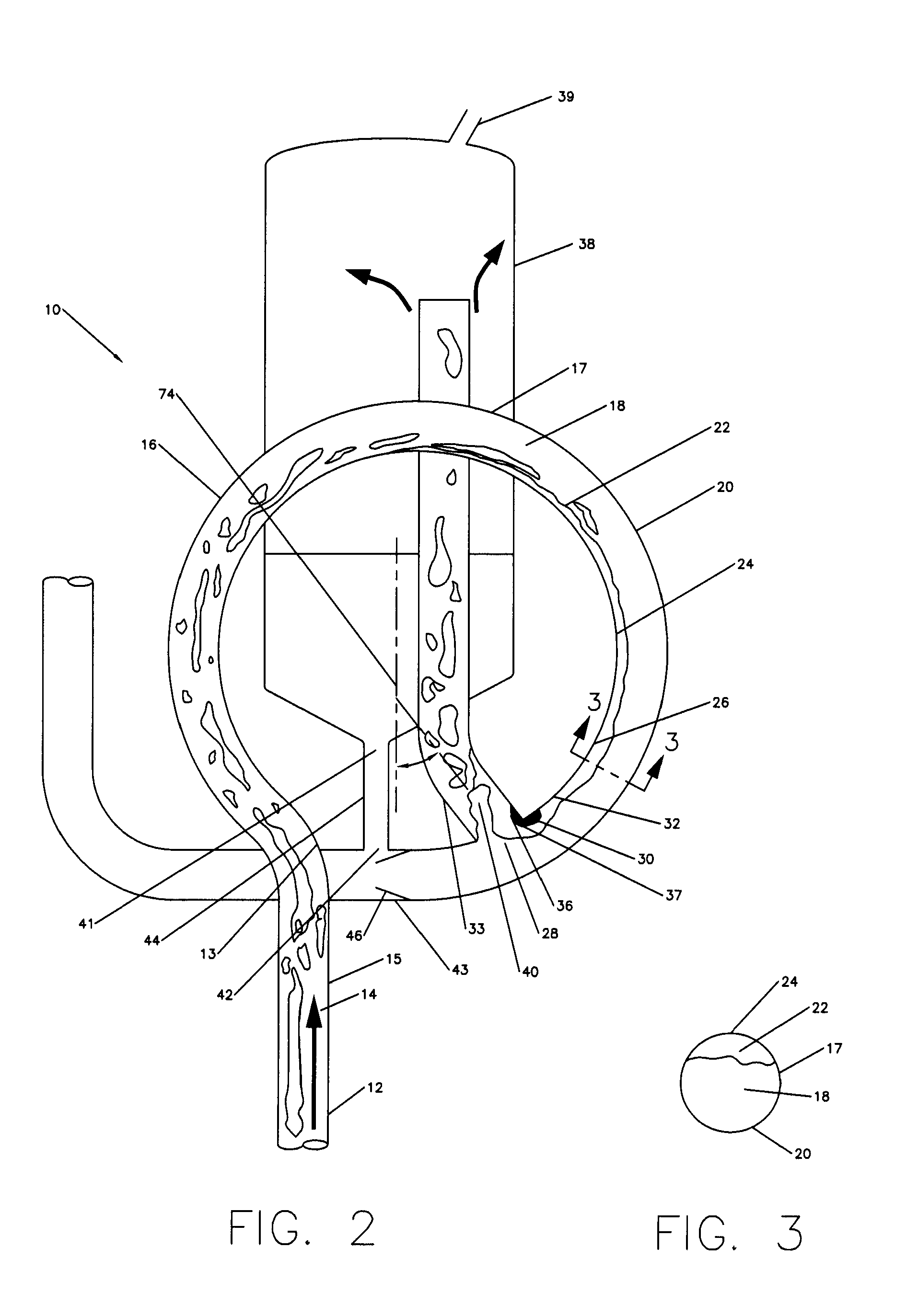 Apparatus and method for gas-liquid separation