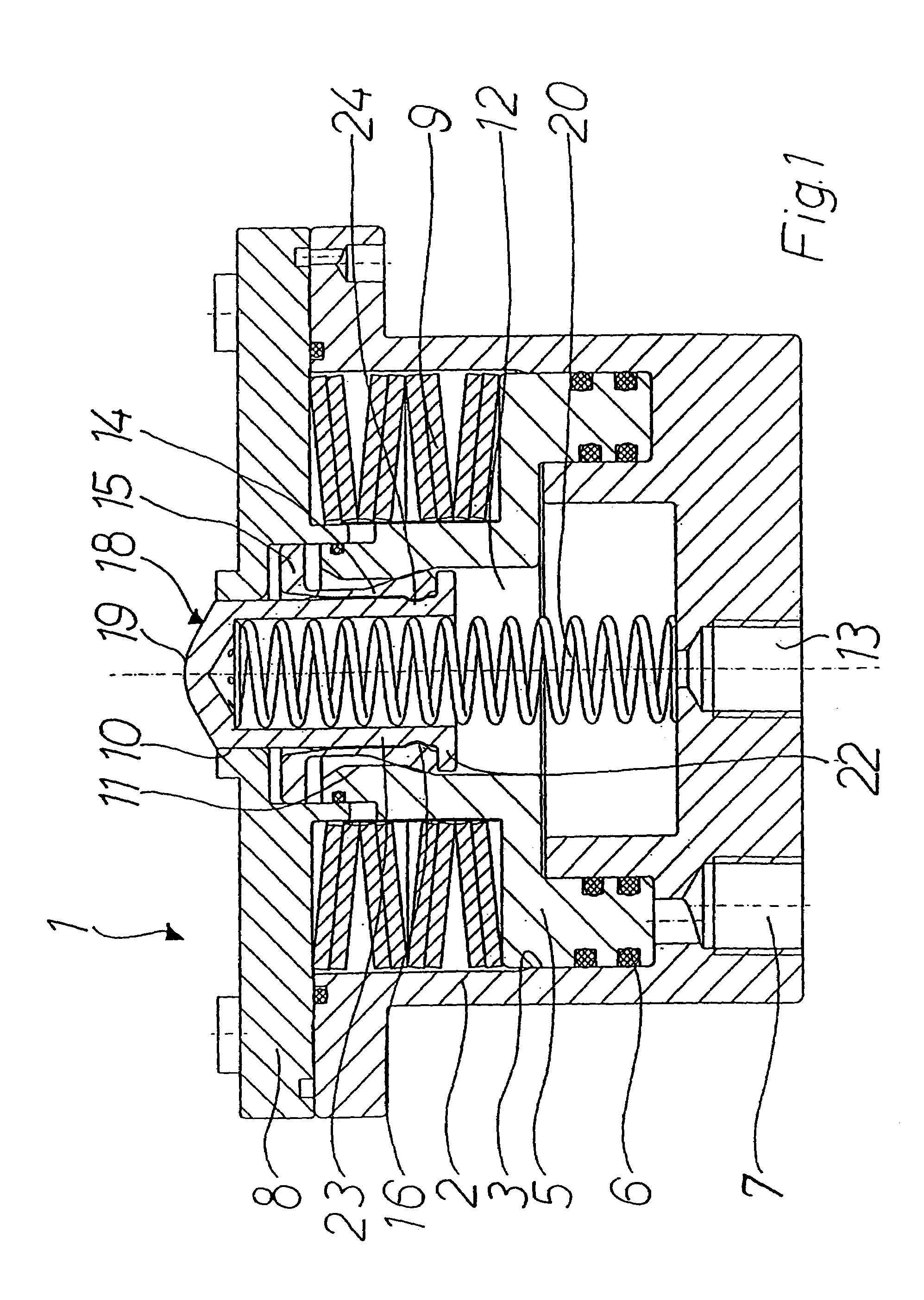 Clamping cylinder having a closure cap