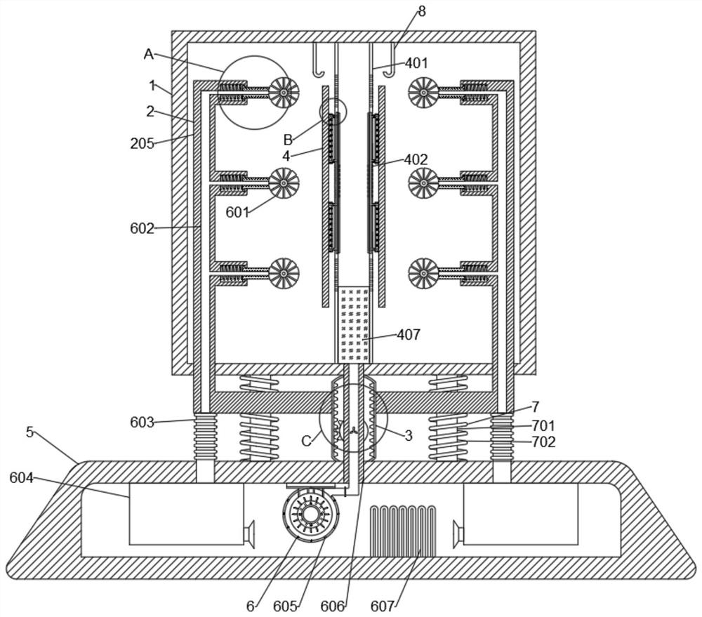 Drying device for garment processing