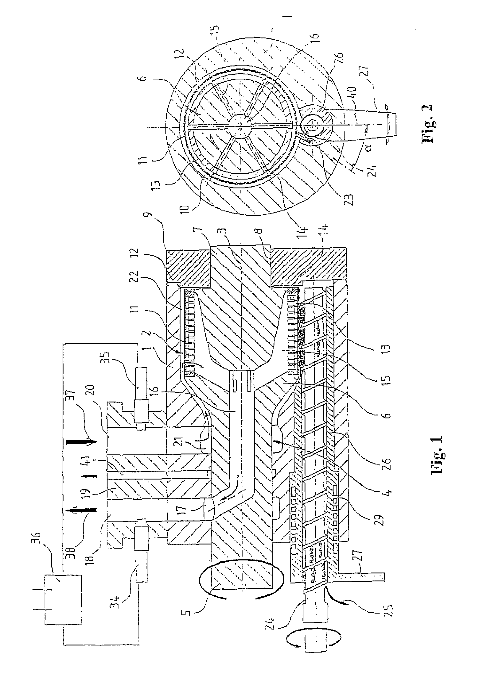 Device for continuously filtering material mixtures