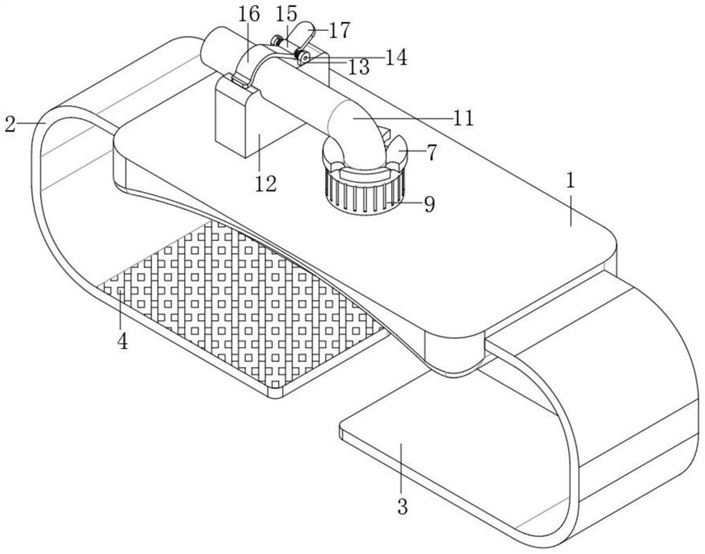 Dialysis tube fixing device for nephrology department