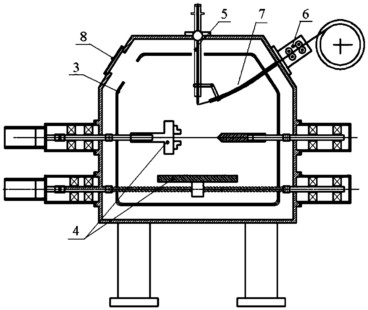 A combined heat source welding method and device thereof under vacuum/protective atmosphere