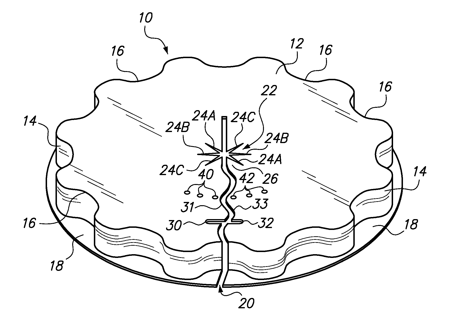 Water retention device for an individual plant container