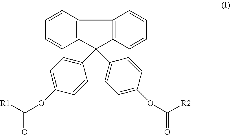 Diester of bisphenol fluorene compounds and thermochromic pigment compositions comprising the same