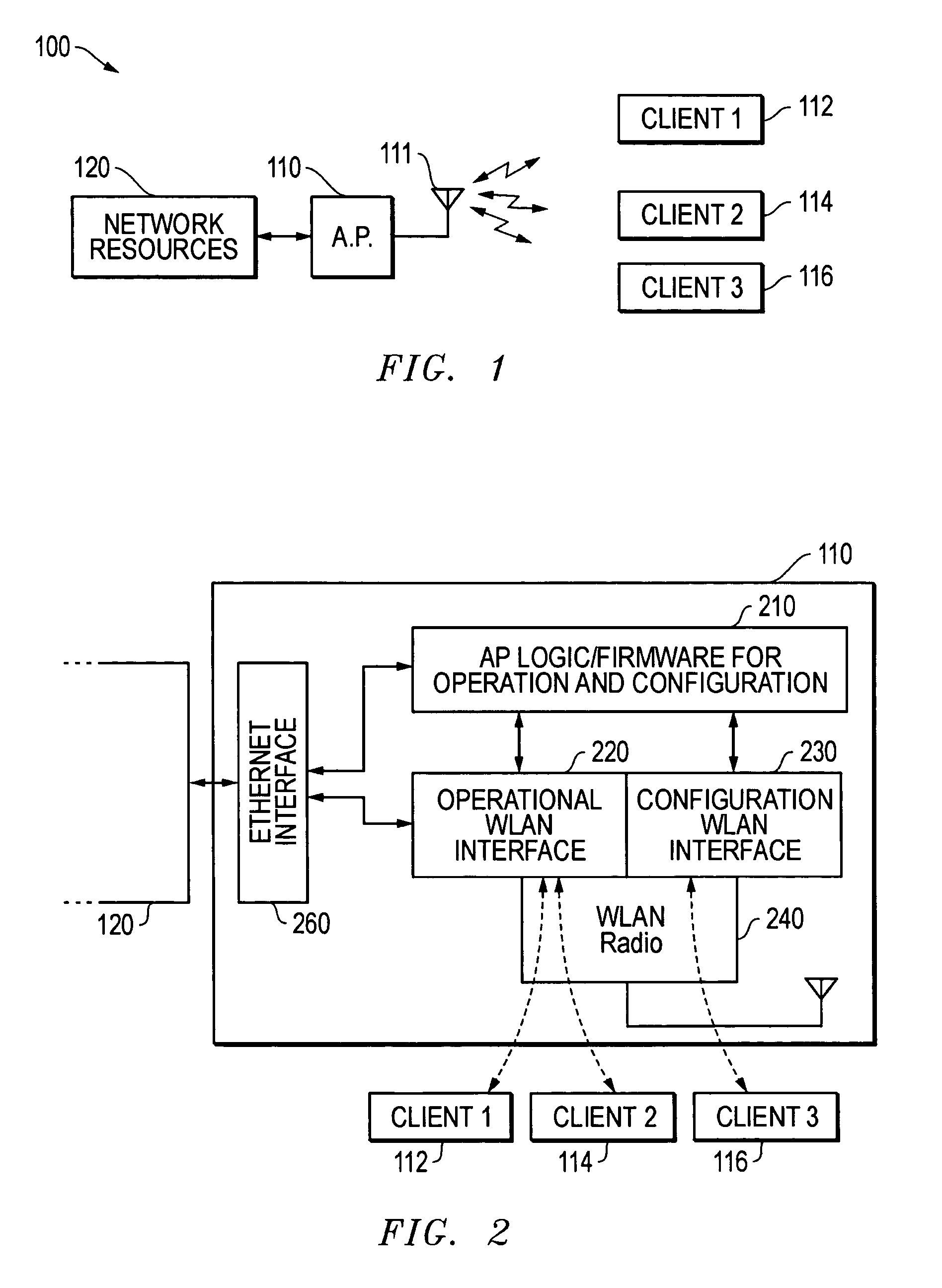 Virtual access point for configuration of a LAN