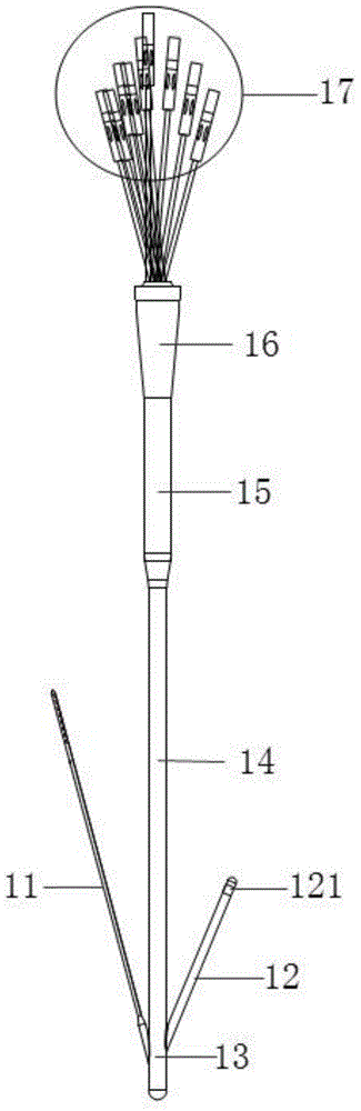 Animal experiment auditory nerve stimulation electrode and device and manufacture method thereof