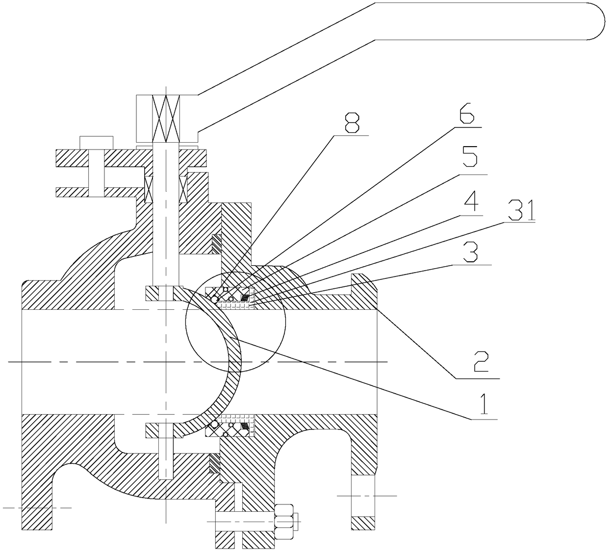 Compensation sealing valve seat