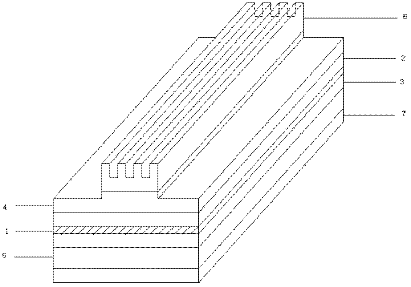 Edge-emitting diode semiconductor laser with raster structure