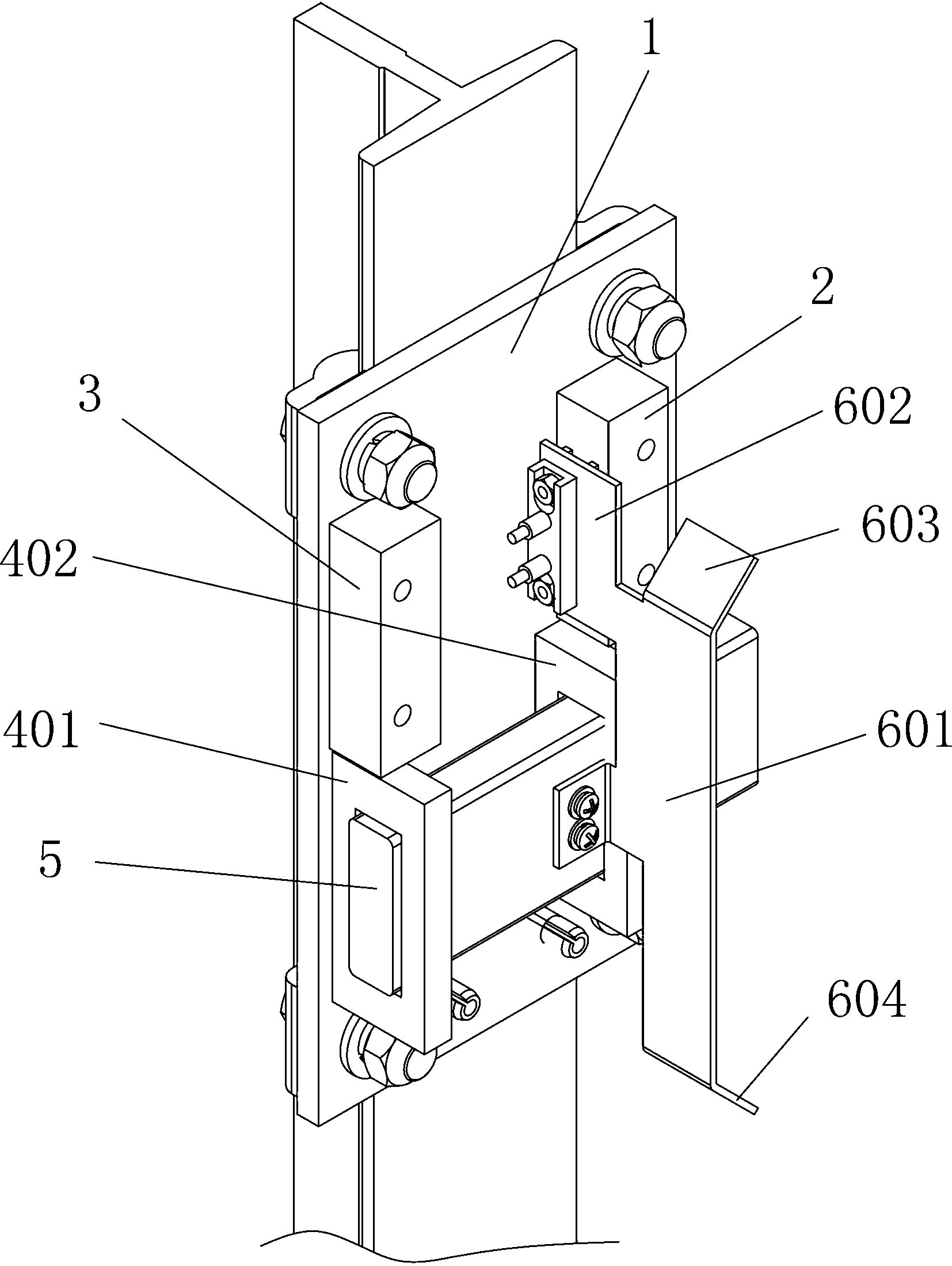 Mechanical stopping device for home elevator