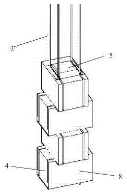 Construction method of novel constructional column of framework structure crisscross filler wall