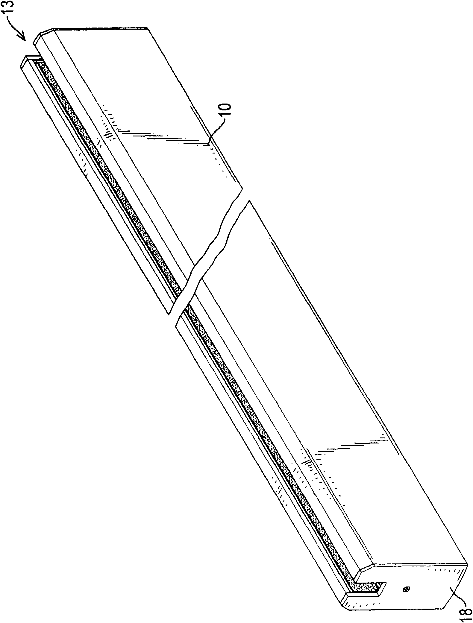 Glass door clamping rail