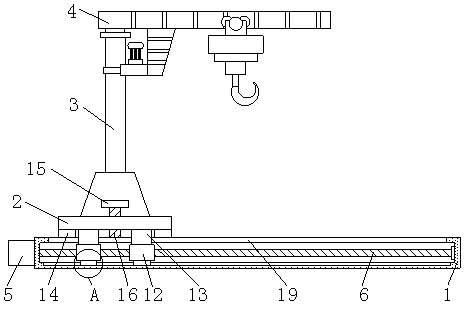 Slewing crane provided with spiral arm slewer