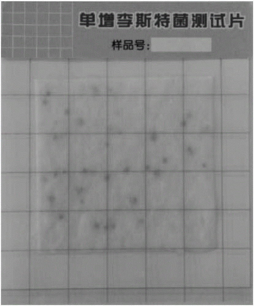 Listeria monocytogenes chromogenic medium and test sheet